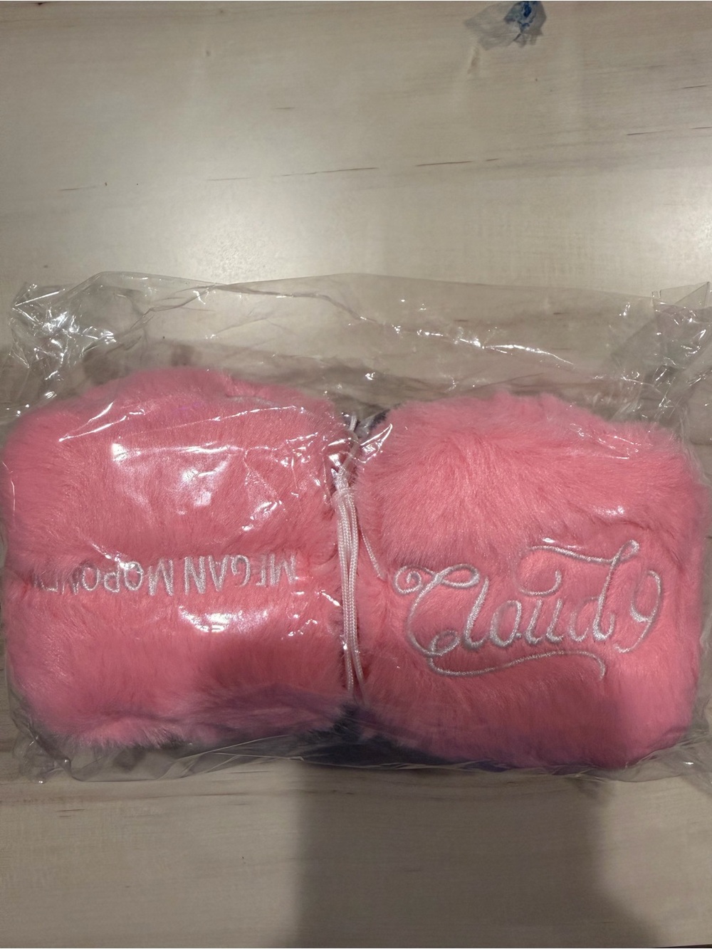 Megan Moroney Cloud 9 Pink Faux Fur Dice with Embroidered Logo